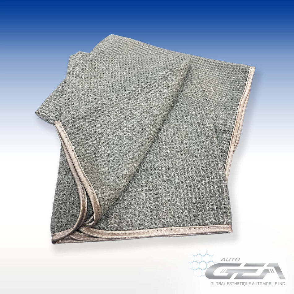 Serviette microfibre 25" x 36" Style Chamois Waffle – Gris – 70/30